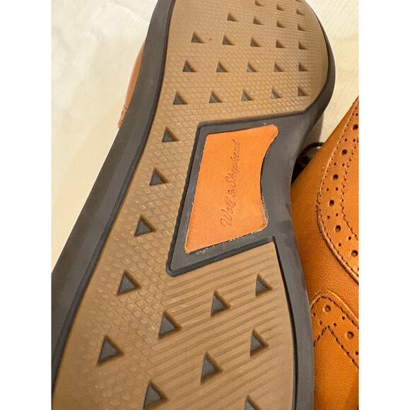 Wolf & Shepherd Men's 8 Crossover Wingtip Italian Leather Hybrid Dress Shoes - Picture 15 of 16